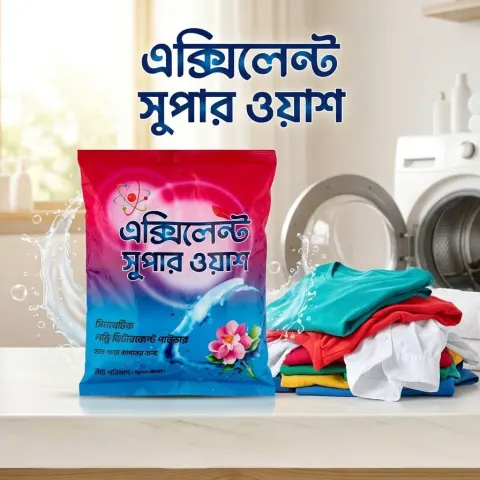 এক্সিলেন্ট সুপার ওয়াশ ডিটারজেন্ট পাউডার (৫০০ গ্রাম)