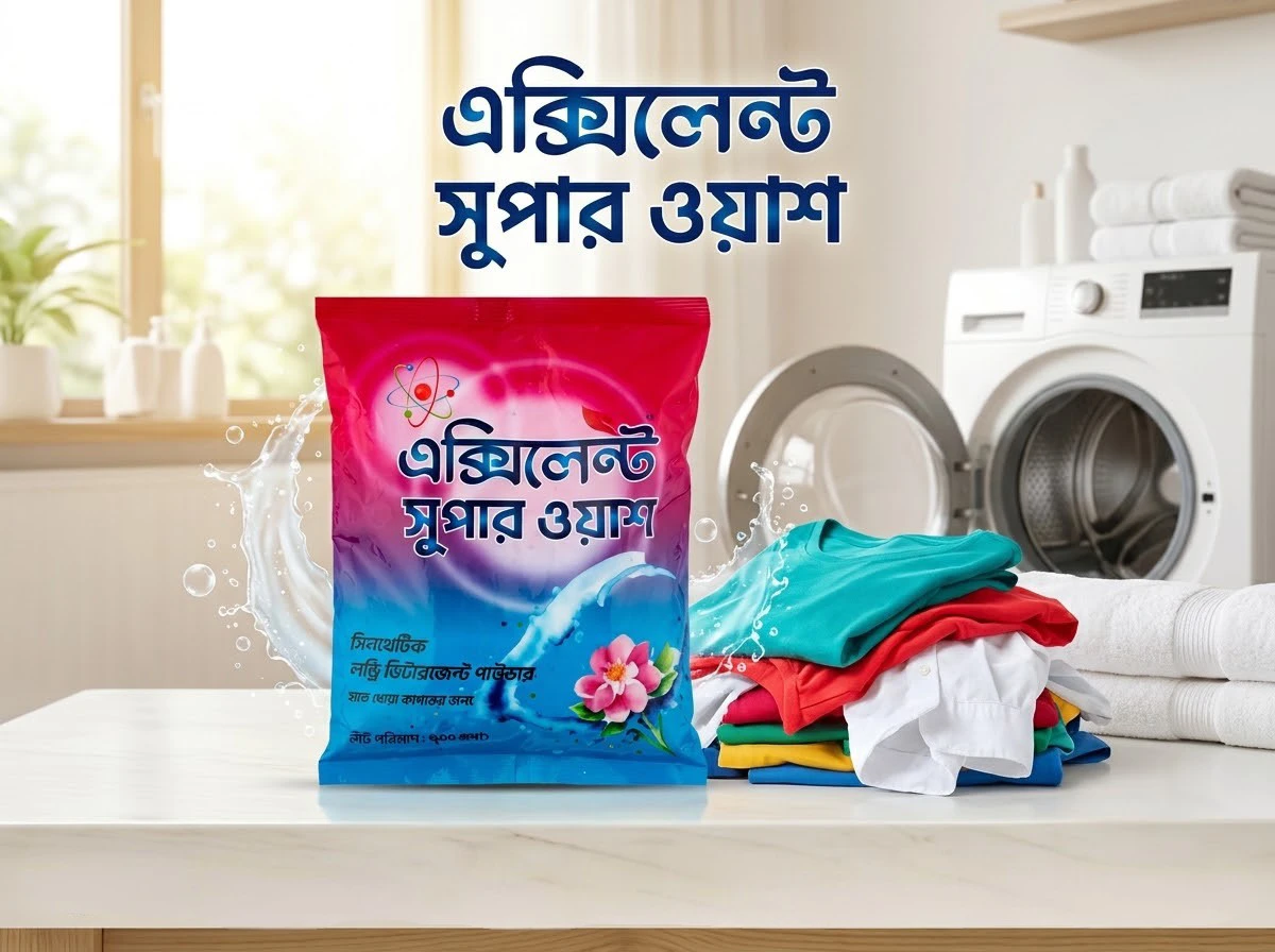 এক্সিলেন্ট সুপার ওয়াশ ডিটারজেন্ট পাউডার (৫০০ গ্রাম)